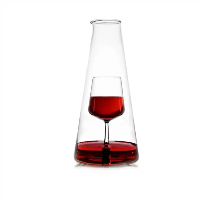 Ichendorf Milano Inbottiglia Decanter Vino con Calice H27 cm