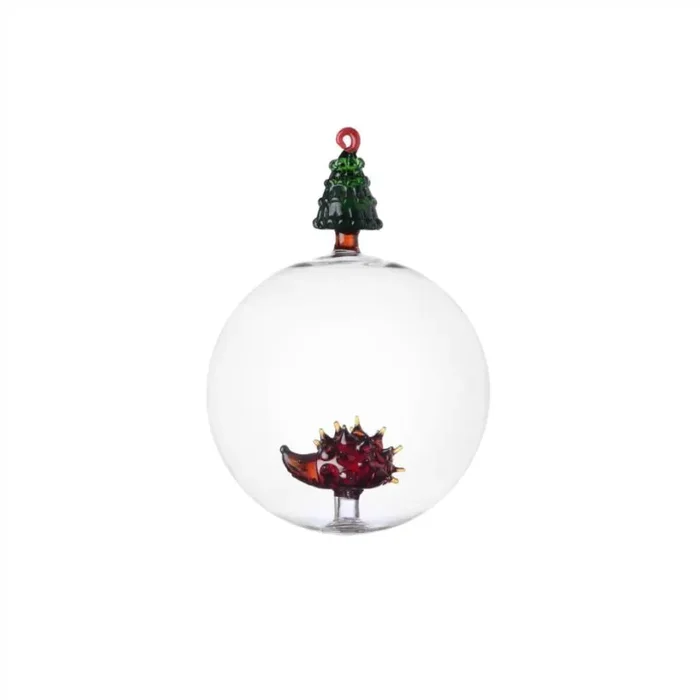 Ichendorf Milano Set 2 Sfere per Albero di Natale Riccio e Albero in Vetro Borosilicato Vendita calda online - immagine 2