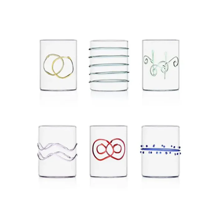 Ichendorf Milano Set 6 Bicchieri Acqua Deco Arlecchino