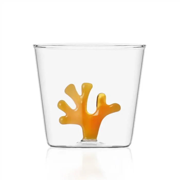 Ichendorf Milano Tumbler Corallo Arancio Coral Reef in Vetro