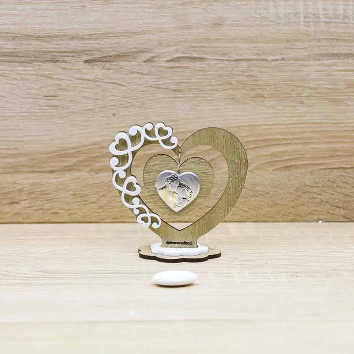 Icona Piccola Cuore Argento Sacra Famiglia Debora Carlucci