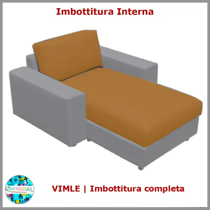 Imbottiture complete Vimle compatibile Ikea per chaise longue