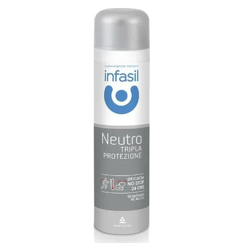 Infasil Deodorante Spray Neutro Tripla Protezione 150 ml – Azione 3 in 1 contro Sudore, Odore e Irritazioni per Pelli Sensibili