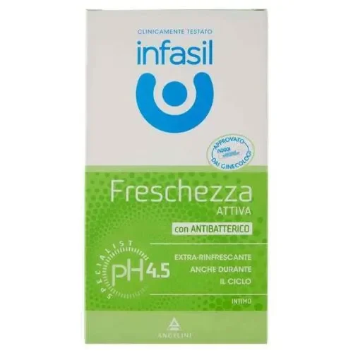 Infasil Intimo Freschezza Attiva 200 ml – Detergente Intimo con Antibatterico, pH Fisiologico per Protezione e Pulizia Quotidiana