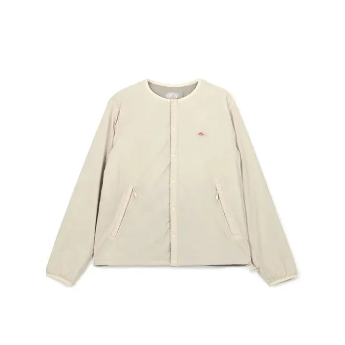 Insulation Collarless Jacket Ivory Donna – Danton Saldi