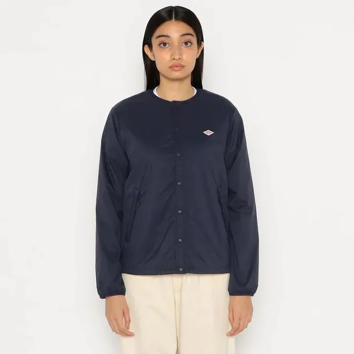 Insulation Collarless Jacket Ivory Donna – Danton Saldi - immagine 2