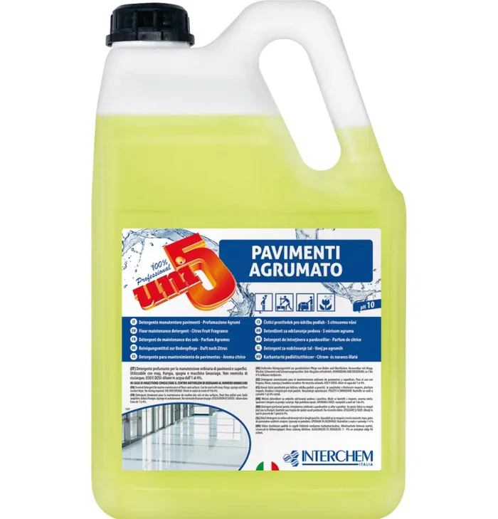 Interchem Italia Uni5 Detergente Pavimenti Agrumato 5 Kg
