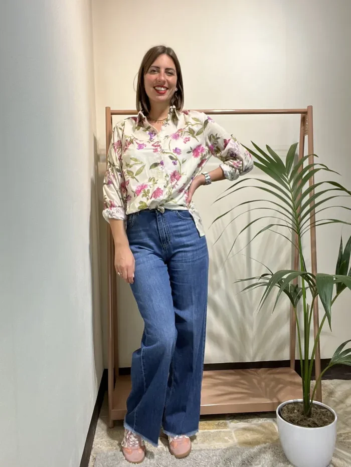 JEANS PALAZZO SFRANGIATO - immagine 3