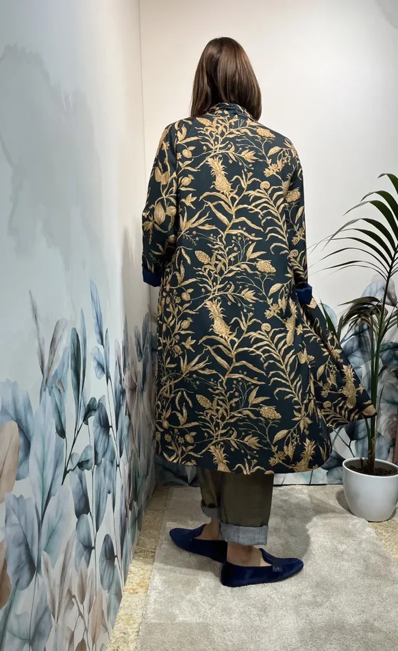 KIMONO FANTASIA BLU E BRONZO - immagine 3