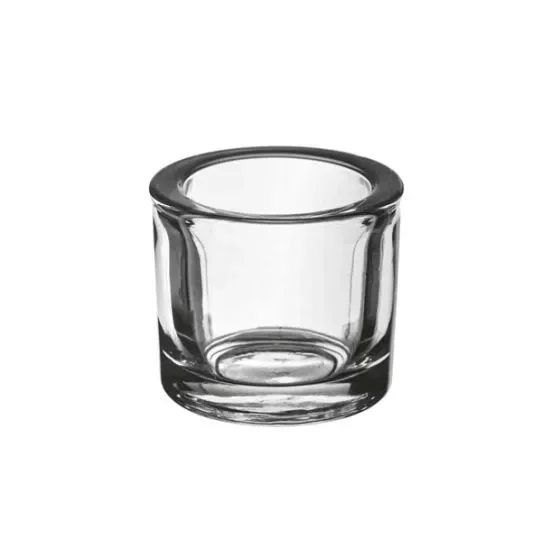 L’Arcolaio Cilindro portacandela piccolo – Vetro spesso trasparente H 6 D 6 Cm