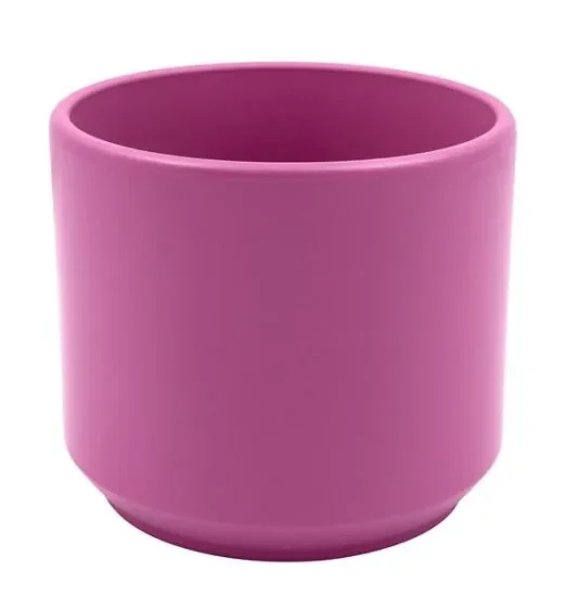 L’Arcolaio Cilindro vaso contenitore – Ceramica fucsia H 12 D 15 cm