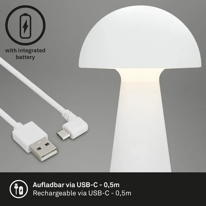 Lampada da tavolo LED a batteria ricaricabile – Fungo - immagine 2