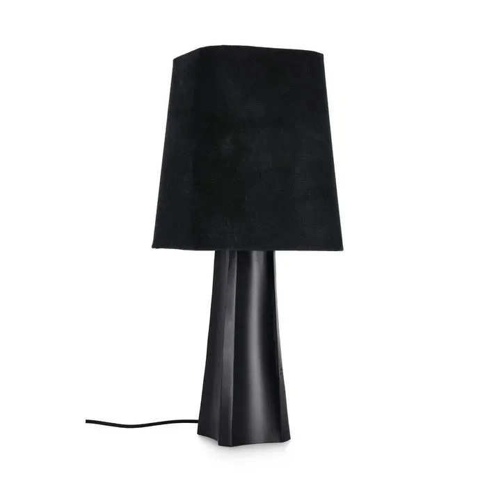 Lampada da tavolo nera 61 cm – Tripura