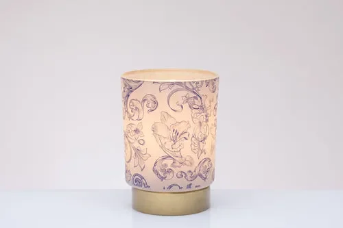 LAMPADA IN VETRO CON FREGIO BLU (h.12cm)