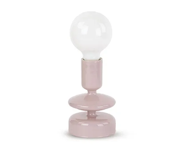 LAMPADA LED IN VETRO MALVA CON SCATOLA (h.24cm)