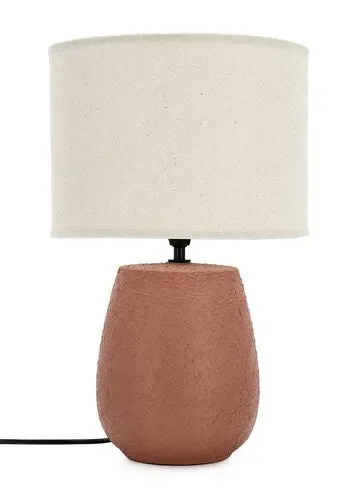 LAMPADA TERRACOTTA E LINO