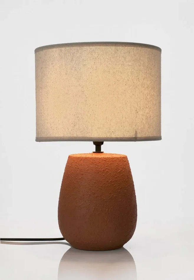 LAMPADA TERRACOTTA E LINO - immagine 3