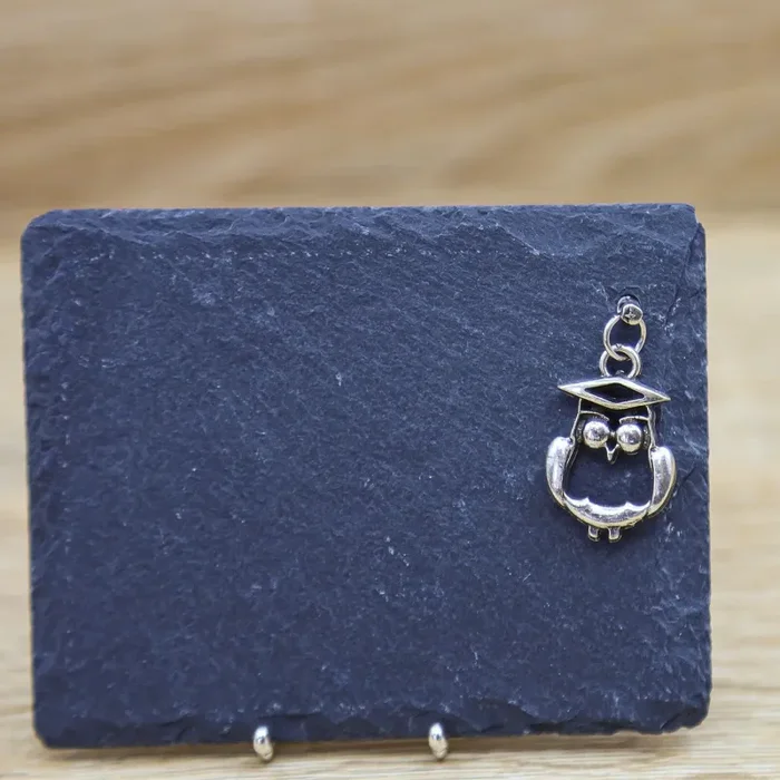 Lavagna con Ciondolo Gufo Laurea Tabor - immagine 3