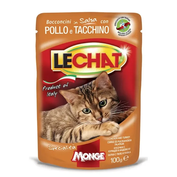 LeChat Adult Bocconcini con Pollo e Tacchino 100g Online ora