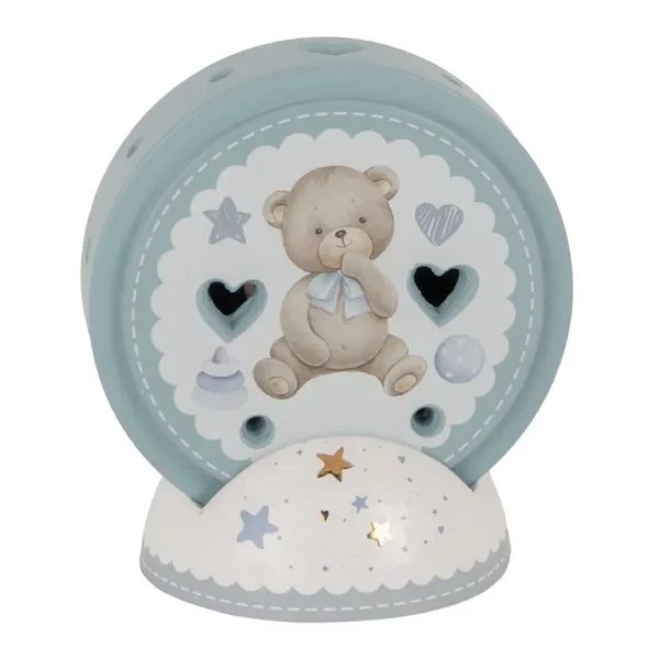 LED IN TERRACOTTA CON DIPINTO BABY CIELO (h.11cm)