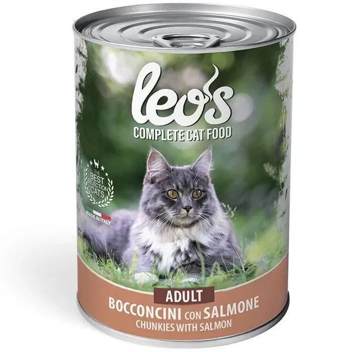 Leo’s Gatto Bocconcini con Salmone – Adult 415g