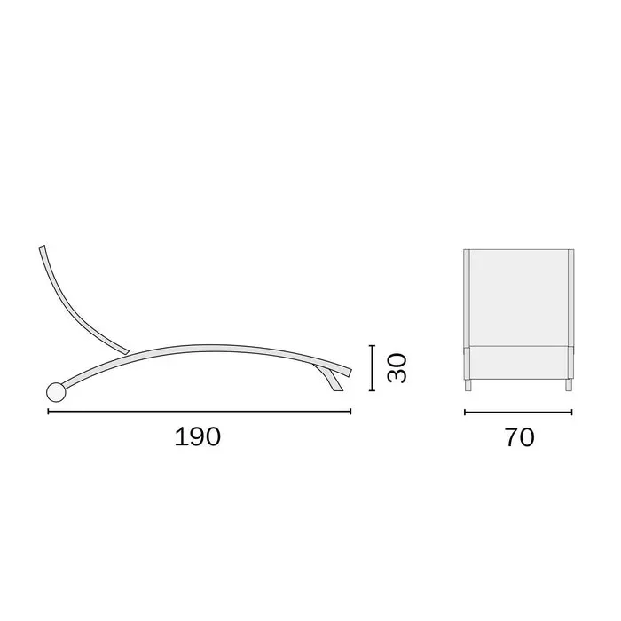 Lettino da giardino imbottito in alluminio con ruote – Sandy - immagine 2