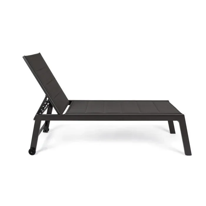 Lettino da giardino in alluminio con ruote – Hilde - immagine 3