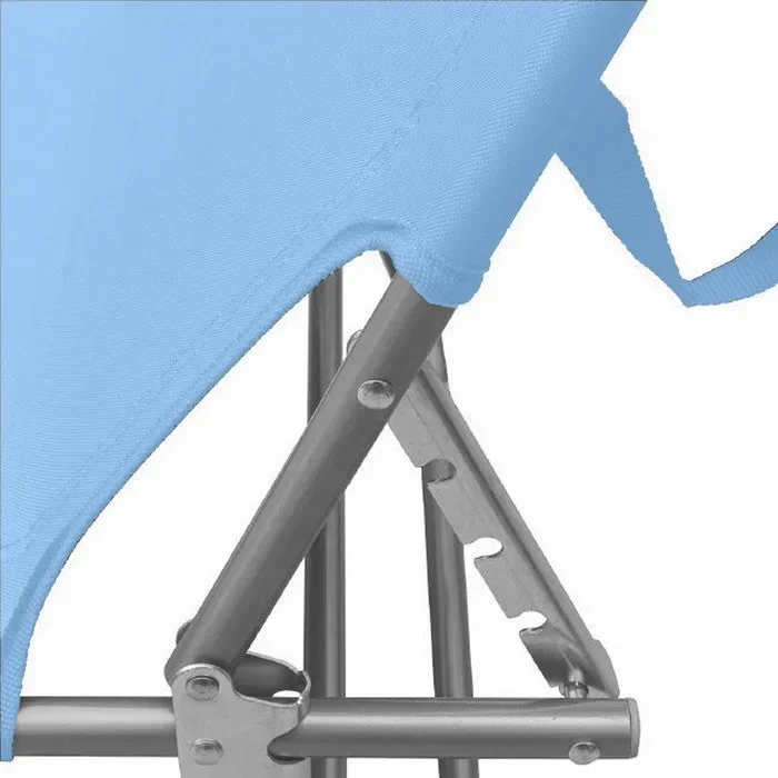 Lettino prendisole pieghevole e reclinabile in metallo - immagine 3