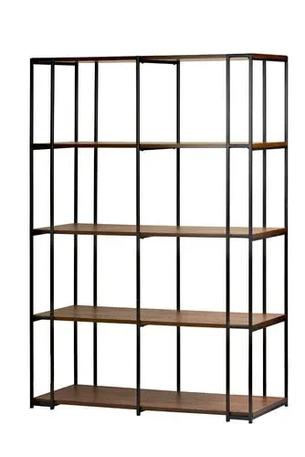 LIBRERIA CON STRUTTUTRA IN METALLO NERO E LEGNO