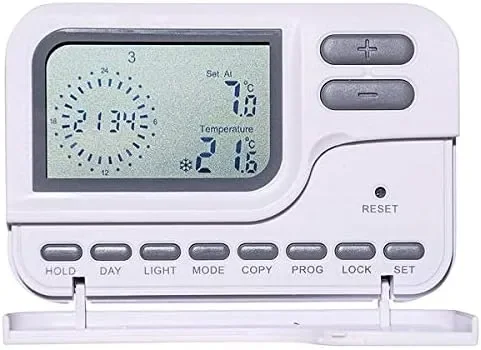 life CRONOTERMOSTATO DIGITALE, settimanale appoggio parete CON SPORTELLINO, Carico 6A, a batteria