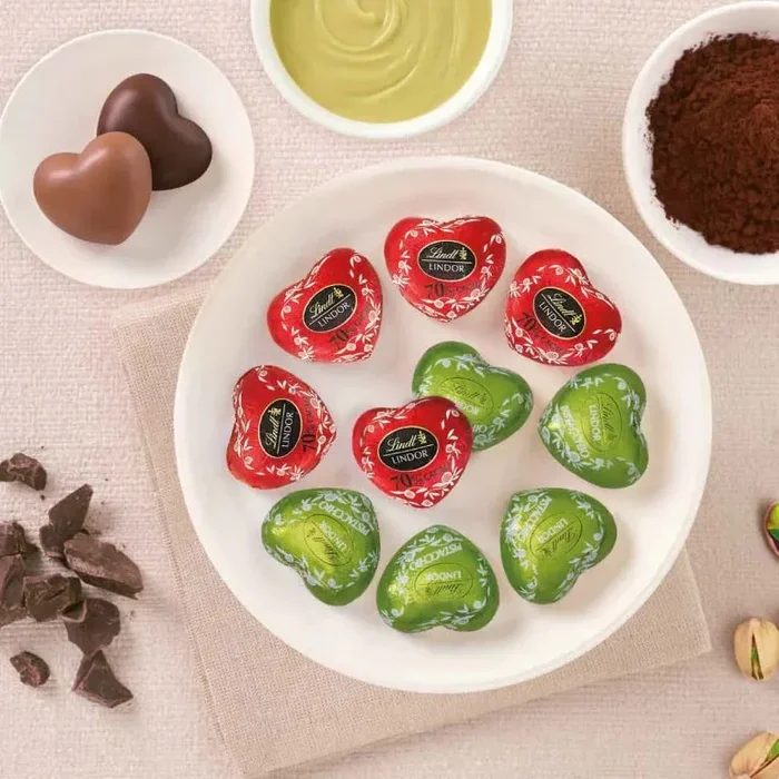 Lindt Cuori Lindor Cioccolato al Pistacchio 500 Gr - immagine 3
