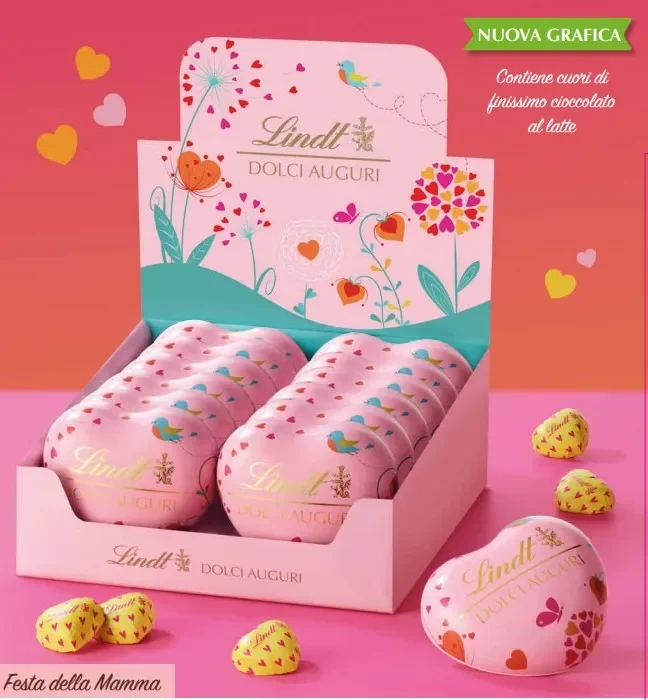 Lindt Lattine Cuore Festa della Mamma Cioccolato al Latte 69 Gr 1 Pz - immagine 2