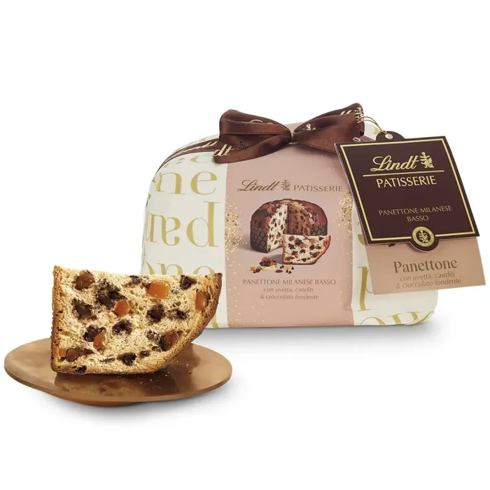 Lindt Panettone Natale Antica Ricetta Gocce di Cioccolato, Uvetta e Canditi 1 Kg