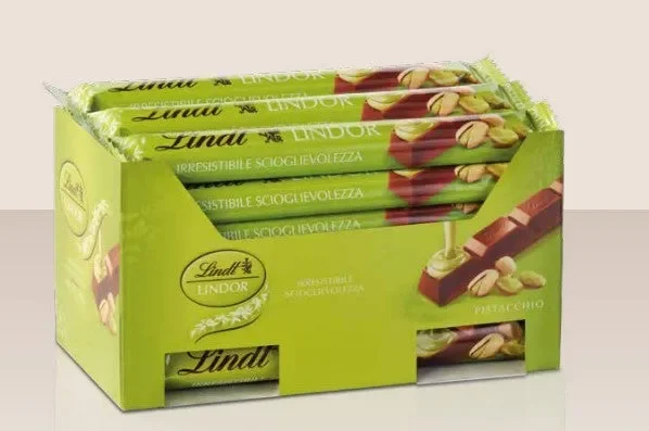 Lindt Snack Lindor Cioccolato al Pistacchio 38 Gr Conf. 24 Pz - immagine 2