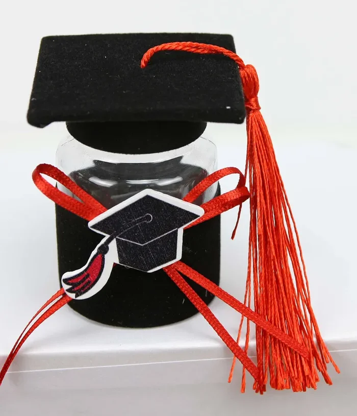 Linea Due Elle Bottiglia con Tappo Tocco e Nappa 4 x 6 Cm Nero