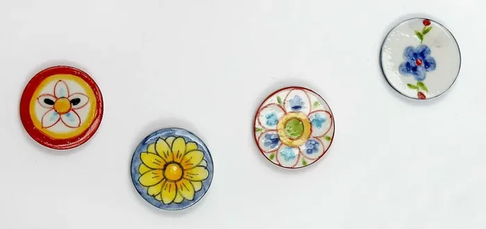 Linea Due Elle Bottone Calamita Porcellana 1 Pz Moda