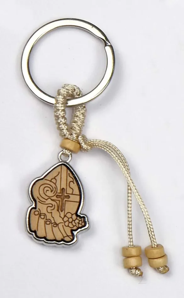 Linea Due Elle Portachiavi Cresima Legno e Metallo Vendita calda