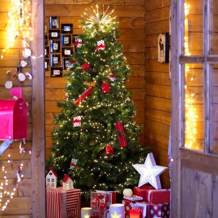 Lotti Catena Natale MiniCluster D 6 Cm 432 Led 9,1 Mt + 4 Mt Cavo Led Bianco Vendita calda online