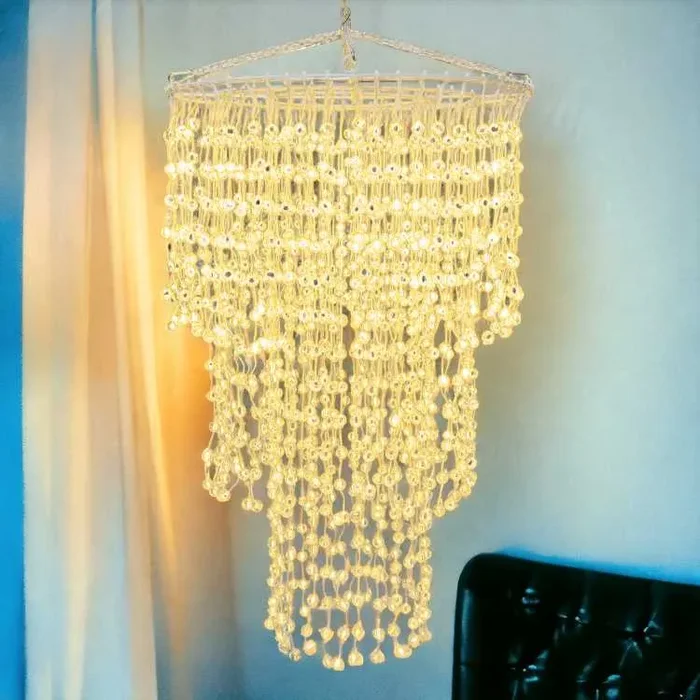 Lotti Lampadario Chandelier a Cascata H 85 Cm D 25 Cm D 40 Cm D 55 Cm - immagine 2