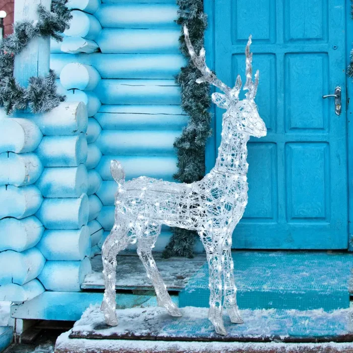 Lotti Renna Natale 3D H 105 Cm Acrilico Morbido 180 Led Bianco Online ora