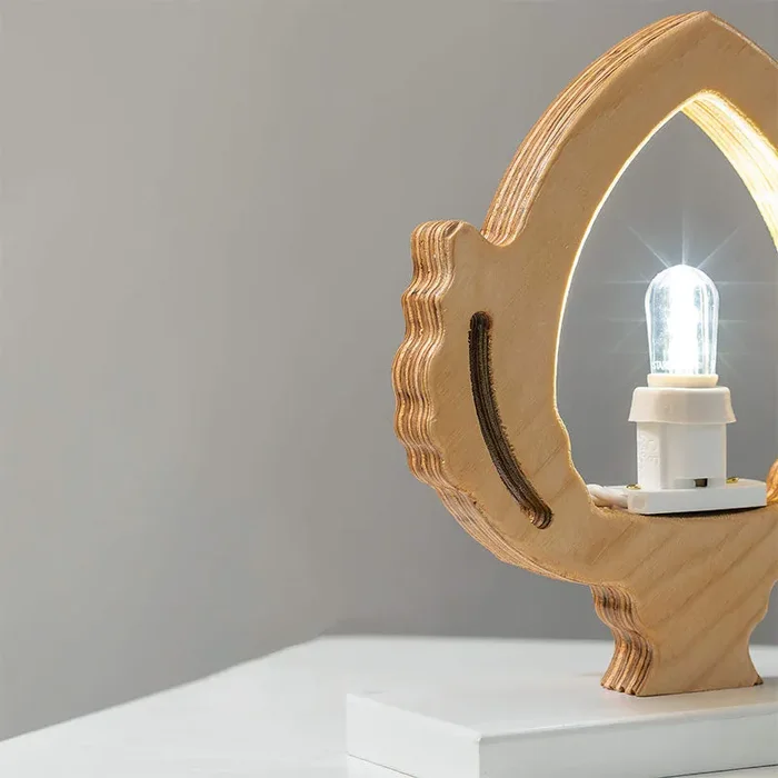 Luminarte Luminaria Pugliese Pumo Portafortuna Teak 16×15 cm - immagine 2