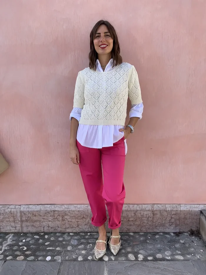 MAGLIA MEZZA MANICA CROCHET - immagine 3