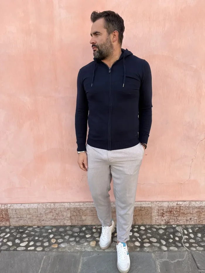 MAGLIONCINO CAPPUCCIO FULL ZIP - immagine 2