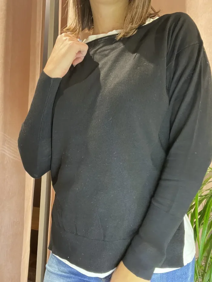 MAGLIONCINO COTONE CON SPACCHI