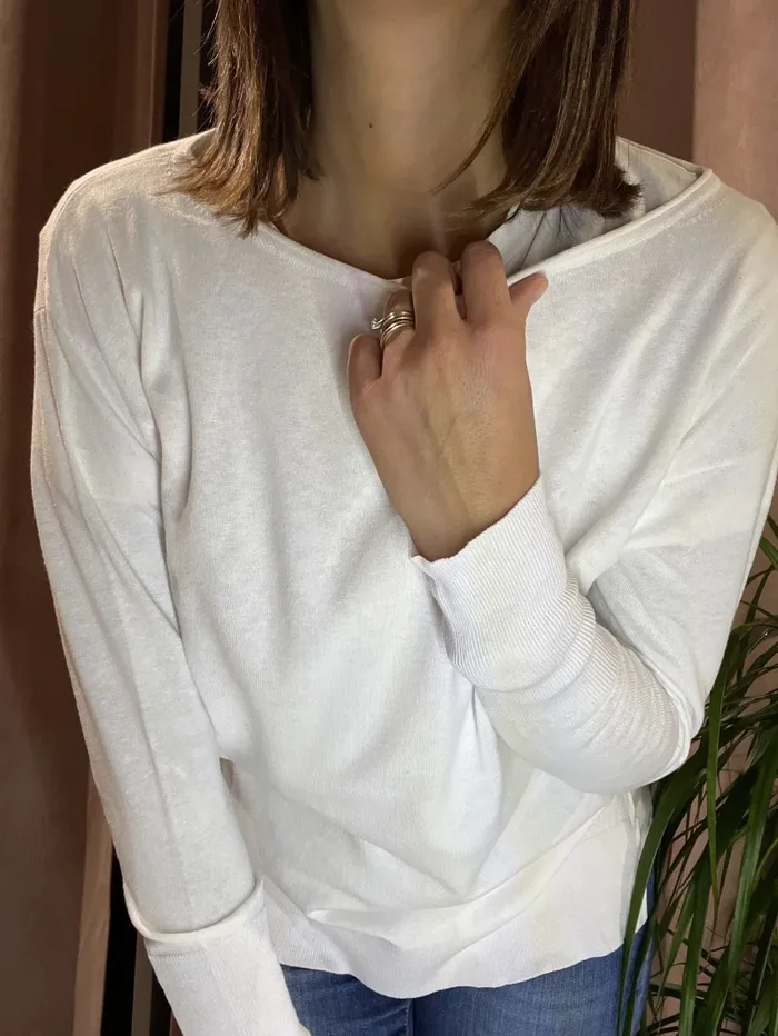 MAGLIONCINO COTONE CON SPACCHI - immagine 2