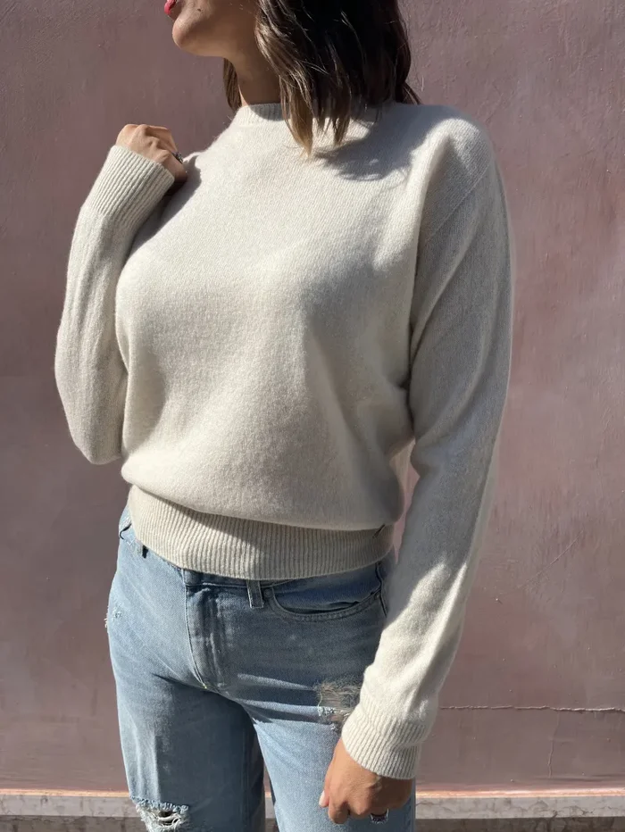 MAGLIONE GIROCOLLO 100% CHASMIRE Vendita calda