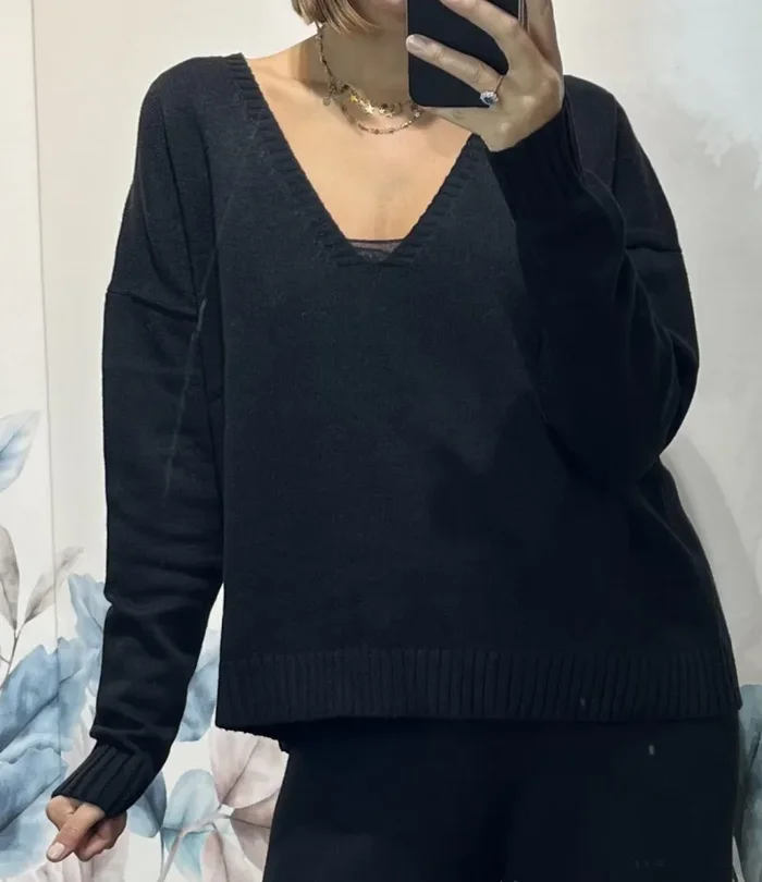 MAGLIONE OVER SCOLLO V DIXIE - immagine 2