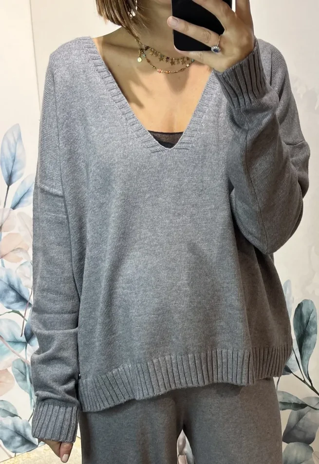 MAGLIONE OVER SCOLLO V DIXIE - immagine 3