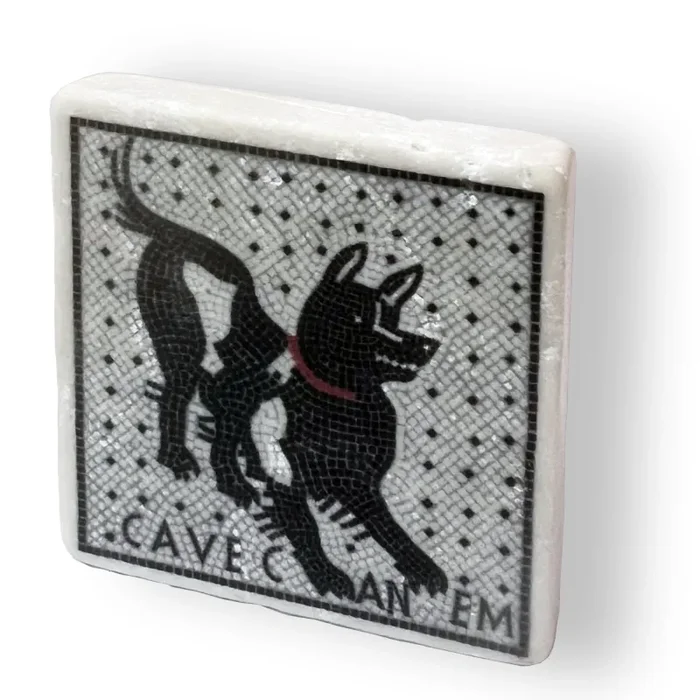 Magnete Cave Canem su Marmo botticino