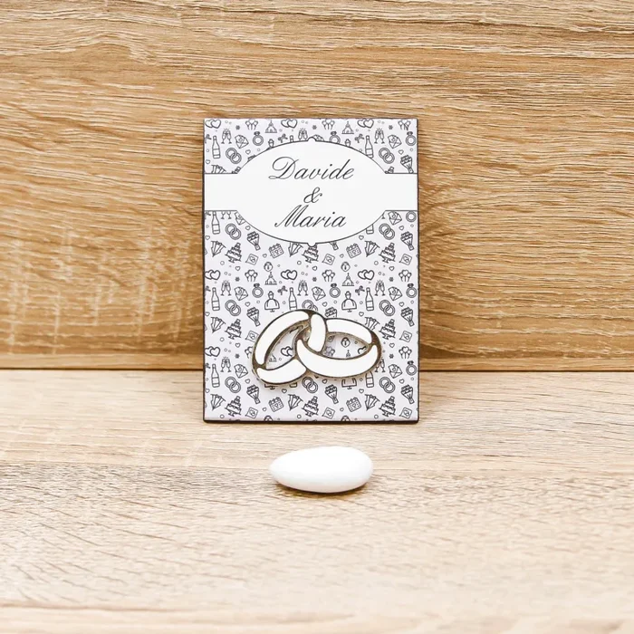 Magnete Fedi Personalizzato Linea Matrimonio Moda